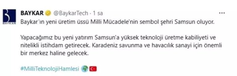 baykardan samsuna dev yatirim anadoludaki ilk uretim ussu kuruluyor RAjAukrp