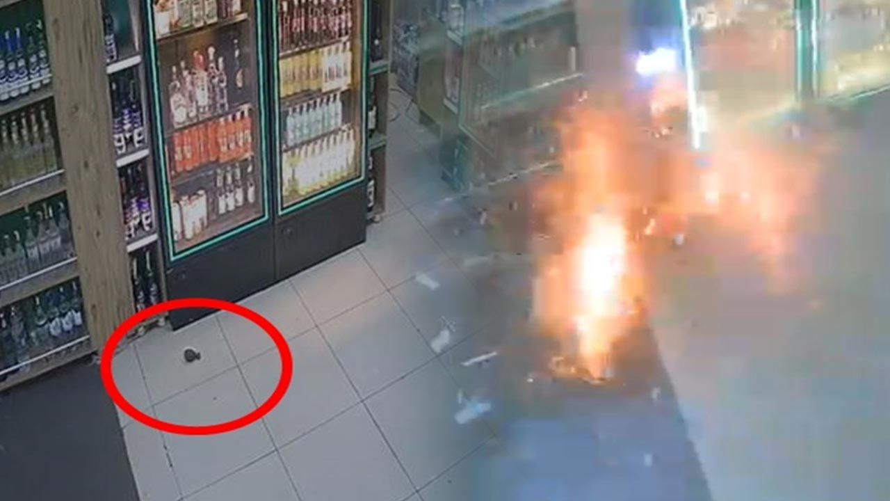 Diyarbakır’da markete el bombası attı!